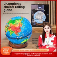 Globe terrestre à lévitation magnétique Type-C, robot éducatif IA, traducteur vocal en temps réel, veilleuse LED, cadeau pour enfants