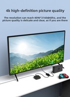 Pengalih HDMI Bidirectional, Pembagi HDMI 2 in 1 Out, Pembagi Video 1 in 2 Out 4K60Hz HD, Saklar HDMI Bidirectional 1 ke 2