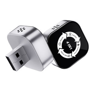 อะแดปเตอร์ Silver Plug & Play USB Port 4 in 1 สำหรับเชื่อมต่อ Wireless CarPlay และ Android Auto สำหรับอัปเกรด OEM Wired CarPlay - Product Image 1