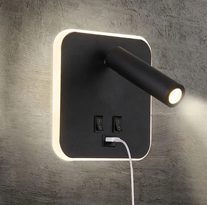 Hot hiện đại trong nhà giường Side <span class=keywords><strong>LED</strong></span> Đèn tường cho khách sạn với USB sạc cổng NỘI THẤT PHÒNG NGỦ cạnh giường ngủ đọc sách <span class=keywords><strong>LED</strong></span> Đèn tường - Product Image 4