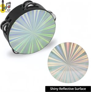 Pandereta láser con logotipo personalizado para KTV Party Reflection, un regalo para principiantes de <span class=keywords><strong>música</strong></span> para adultos, tambor artificial y de madera de 6,8,10 pulgadas - Product Image 4