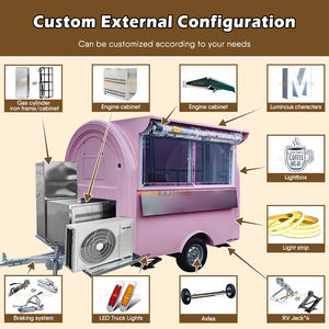 जिनिजिंग अनुकूलित कॉफी ट्रेलर सड़क मोबाइल आइसक्रीम कॉफी बियर बार फास्ट फूड स्टैंड ट्रक के साथ फास्ट फूड स्टैंड ट्रक - Product Image 5