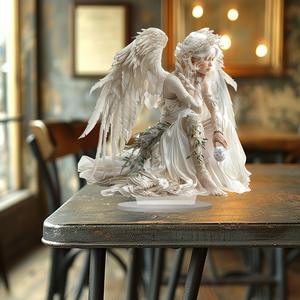 Boule de cristal transfrontalière magnifique, ange, en acrylique, enseignes, ornements de bureau inspirants, décoration de la maison, cadeau, style américain - Product Image 4