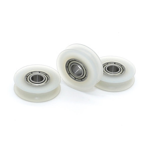 Manufacturer Supplies 684ZZ Bearing-Coated Plastic U-Shaped <b>Guide</b> Rail Wheels 4*15.7*4.5mm <b>Rope</b> Pulleys - Product Image 1