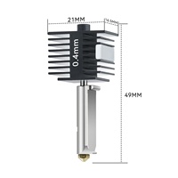 Kit Hotend para Bambu Lab A1/A1 Mini conjunto de extremo caliente de velocidad rápida 0,2/0,4/0,6/0,8mm boquilla de latón pieza de impresora 3D