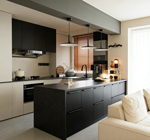 Armoires de cuisine élégantes et personnalisées BALOM - Organisation de rangement élégante pour les espaces de vie modernes - Product Image 1