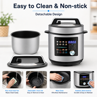 Nouvelle Conception Cuiseur à Riz Électrique 6 Litres, Autocuiseur Multifonction 12-en-1, Petits Appareils de Cuisine