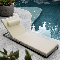 Chaise longue d'extérieur sur mesure, mobilier de patio, coussin de siège, chaise longue, canapé de sol, oreillers lombaires, imperméable et ignifuge