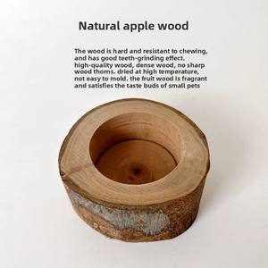 Petit bol pour animaux de compagnie, bol d'alimentation rond en bois <span class=keywords><strong>dur</strong></span> et résistant pour <span class=keywords><strong>hamster</strong></span>, petaugeoire - Product Image 2