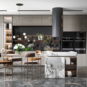 Modern Luxury Custom-Made Kitchen <b>Cabinets</b> Design Made <b>China</b> Makers Kitchen Furniture Islands Whole House Custom Kitchen - Product Image 1