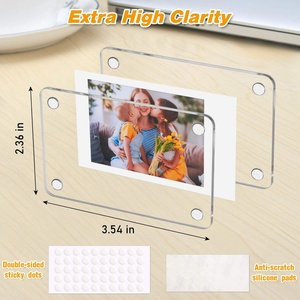 <span class=keywords><strong>Cadre</strong></span> magnétique de réfrigérateur en acrylique de 2.36x3.54 pouces pour Fujifilm Instax Mini, réfrigérateur <span class=keywords><strong>photo</strong></span> double face, <span class=keywords><strong>cadre</strong></span> d'affichage d'image - Product Image 2