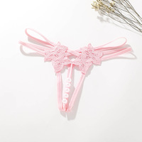 Celana dalam erotis wanita selangkangan terbuka seksi thong G-string dengan mutiara