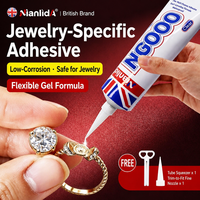 Résine polymère fluide transparente Nianlida 9/60/110ml pour la fabrication de bijoux, adhésif flexible pour strass, perles et fixation thermocollante sur tissu