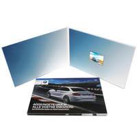 Brochure vidéo avec écran tactile LCD et lecture USB, couverture personnalisée imprimée pour présentation d'entreprise, vente en gros d'usine OEM