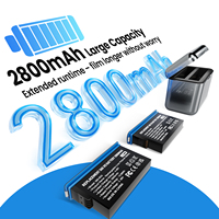 2 Packs de batteries rechargeables 2800mAh avec concentrateur de charge 3 emplacements pour chargeur de caméra Accessoires compatibles avec Insta360 X5