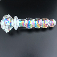Perles de fleur rose cristal baguette anale verre rose godemichet Anal gode jouets sexuels anaux verre Rose bourgeon Plug anal pour les femmes