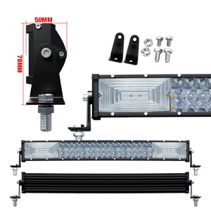 Barre LED de travail 21 pouces en aluminium, éclairage moto blanc jaune clignotant 270W, barre LED auto - Product Image 1