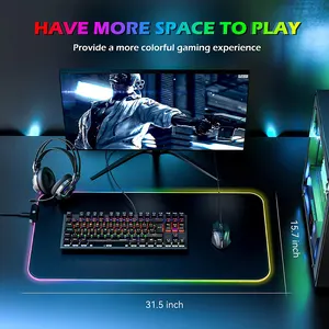 Sublimation Custom Gaming Extended XXL Großes LED-RGB-Mauspad mit großem Laptop-Pad für Schreibtisch matten