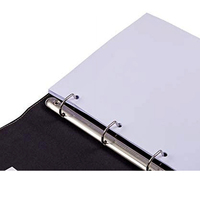 Carpeta de currículum de cuero A4/A5 con logotipo personalizado con patrón de caja de bolsillo de portapapeles de almacenamiento de Carpeta de 3 anillas para uso comercial de votos matrimoniales