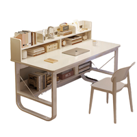 Bureau de travail rectangulaire moderne et simple (personnalisable) avec plateau en bois extensible pour la maison, le bureau à domicile, la chambre à coucher, petit bureau, assemblage DIY