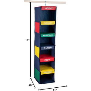 Fabric Kids Closet Organizer for Daily Activities for Preparing Organizing Week's Worth Children's Bedding Jewelry Tools - Product Image 6