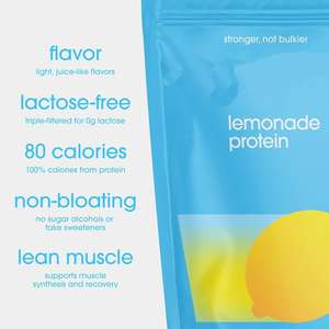 Proteína en Polvo Transparente 20G para Mujeres y Hombres, Envío Directo desde Almacén en EE. UU. |   Aislado de Suero de Leche de Animales Alimentados con Pasto, Sin Azúcar, Sin Lactosa - Product Image 4