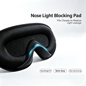 Soft 3D Eye Mask Full <b>Light</b> Blocking No Pressure on Eyes Lashes Nose Bridge Shading Blindfold for Travel Nap <b>Sleep</b> - Product Image 2