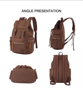 Custom Anti Theft School Leisure <b>Backpack</b> Man Hiking Travel Bag Vintage Canvas <b>Backpack</b> Brand Travel Canvas <b>Backpack</b> - Product Image 6