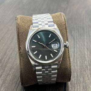 2025 montre mécanique pour hommes de haute qualité avec bracelet en acier et cadran marron calendrier montre mécanique d'affaires - Product Image 4