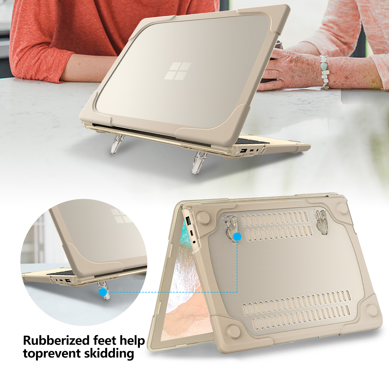 Computer PC Protective Tablet Cover Klare TPU Silikon Laptop-Hülle für Microsoft Laptop Go/Go2 12,4 Zoll 1943/2013