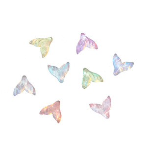 Décorations d'ongles en verre cristal en forme de queue de sirène, autocollants irisés à porter soi-même pour accessoires de manucure - Product Image 5