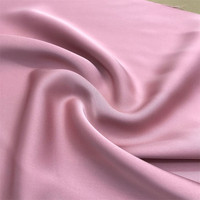 Échantillon Gratuit Personnalisé Tissu Satiné 100% Polyester Soyeux et Lisse Imitation Acétate Nida Uni pour Chemises et Costumes, Abaya