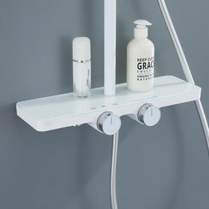 Robinet mitigeur de douche mural Vimijia ZM-13005-GHW, relevable, avec compartiments de rangement pratiques et doux, chauffe-eau de salle de bain - Product Image 1