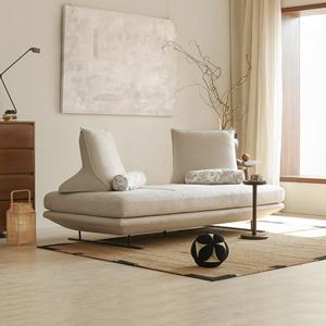 طقم أريكة غرفة معيشة إيطالي فاخر وعصري من القطن والكتان من زايشاين، أريكة مودولار بثلاثة مقاعد للفيلات والشقق والمقاهي، أريكة مصممة - Product Image 2