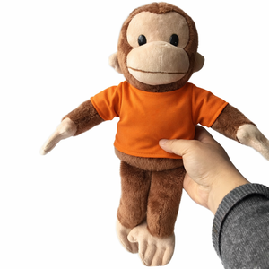 Peluche di Scimmia Marrone Personalizzato con Maglietta Personalizzata, Disponibile in Diverse Taglie, Regalo per Bambini - Product Image 2