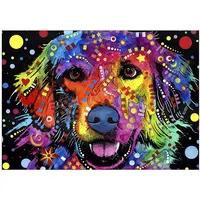 Cuadro personalizado de perro en lienzo, arte de pared 5D, Diamante de cristal, Navidad, pintura de diamantes por número para Amazon
