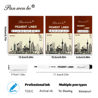 Lot de 6 stylos marqueurs à encre fine noire, imperméables, de qualité archivistique, pour dessin et art, type Micron Fineliner
