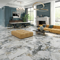 George Group Azulejo de porcelana negra de cuerpo completo para piso Pisos Porcelanato Azulejos 60x60 Precio Marbl Look Tile