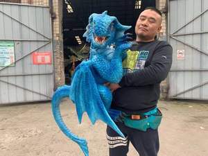 Fiesta de cumpleaños para niños incluso promoción realista hacer diversión dragón dinosaurio marioneta mano dinosaurio dragón marioneta <span class=keywords><strong>Muppets</strong></span> dragón mascota - Product Image 3