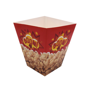 Wholesale Cheap Disposable Cardboard Pop Corn Boxes Packaging Fashion Custom Printed Paper Popcorn Box