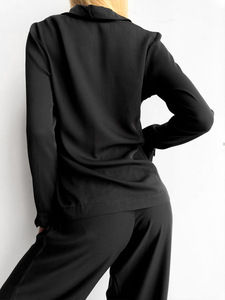 En stock, pyjamas solides en gros, vêtements de détente pour femmes, vêtements de nuit pour femmes, vêtements de maison, pyjamas pour femmes, ensemble décontracté à volants - Product Image 2