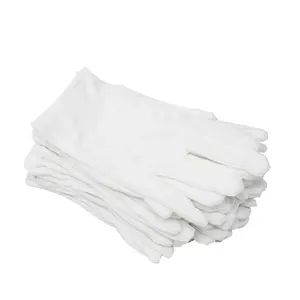 최저가 맞춤형 로고 흰색면 장갑, 산업 작업용 장갑, 습진 치료