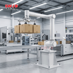 หุ่นยนต์ร่วมปฏิบัติงานแบบโคบอทสำหรับจัดเรียงพาเลท แขนหุ่นยนต์ 6 แกน รับน้ำหนักได้ 10 กิโลกรัม เครื่องจัดเรียงพาเลทอัตโนมัติสำหรับสายการบรรจุกล่องกระดาษ - Product Image 1