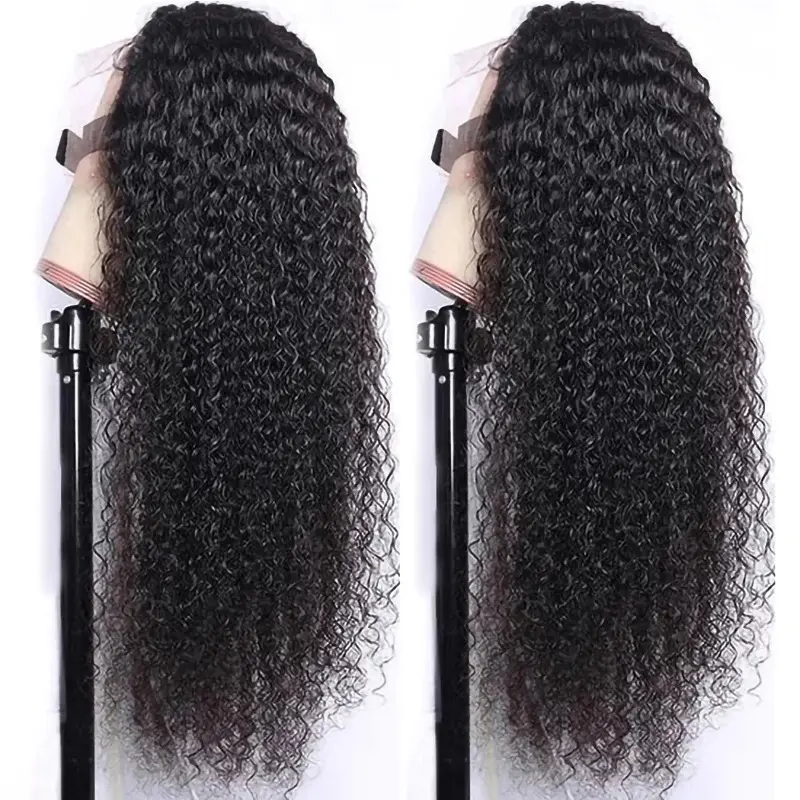 Wig European and American long hair African black in the small volume chemical fiber headgear spot front lace wig headgear