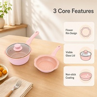 Mini-casserole en acier au carbone antiadhésive Sunflower pour aliments complémentaires et lait, idéale pour le petit-déjeuner des bébés