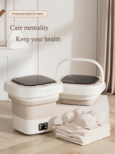 Calzini di biancheria intima 9L completamente automatico elettrico pieghevole lavabiancheria portatile Mini pieghevole lavatrice con Spin Dry - Product Image 4