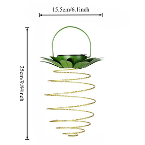 Luz Solar LED con Cable de Cobre, Guirnalda de Luces con Forma de Piña, Linterna de Hierro, Luces Decorativas Colgantes para Jardín, Resistentes al Agua para Exteriores - Product Image 6