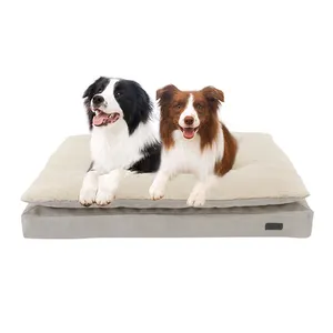 faux fur orthopedic dog mattress beds thick dog cushion beds washable memory foam pet mattress beds