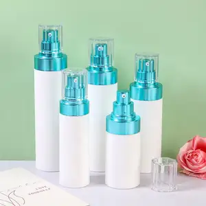 Di lusso 30ml 50ml 80ml 100ml 120ml flacone sottovuoto per imballaggio cosmetico lozione rotonda senza aria bottiglia con pompa a pressione