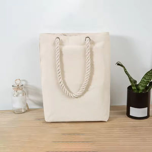 Bolsa de Compras Reutilizable Ecológica de Lona Plegable con Asa de Cuerda Reforzada, Tamaño y Color Personalizables - Product Image 2